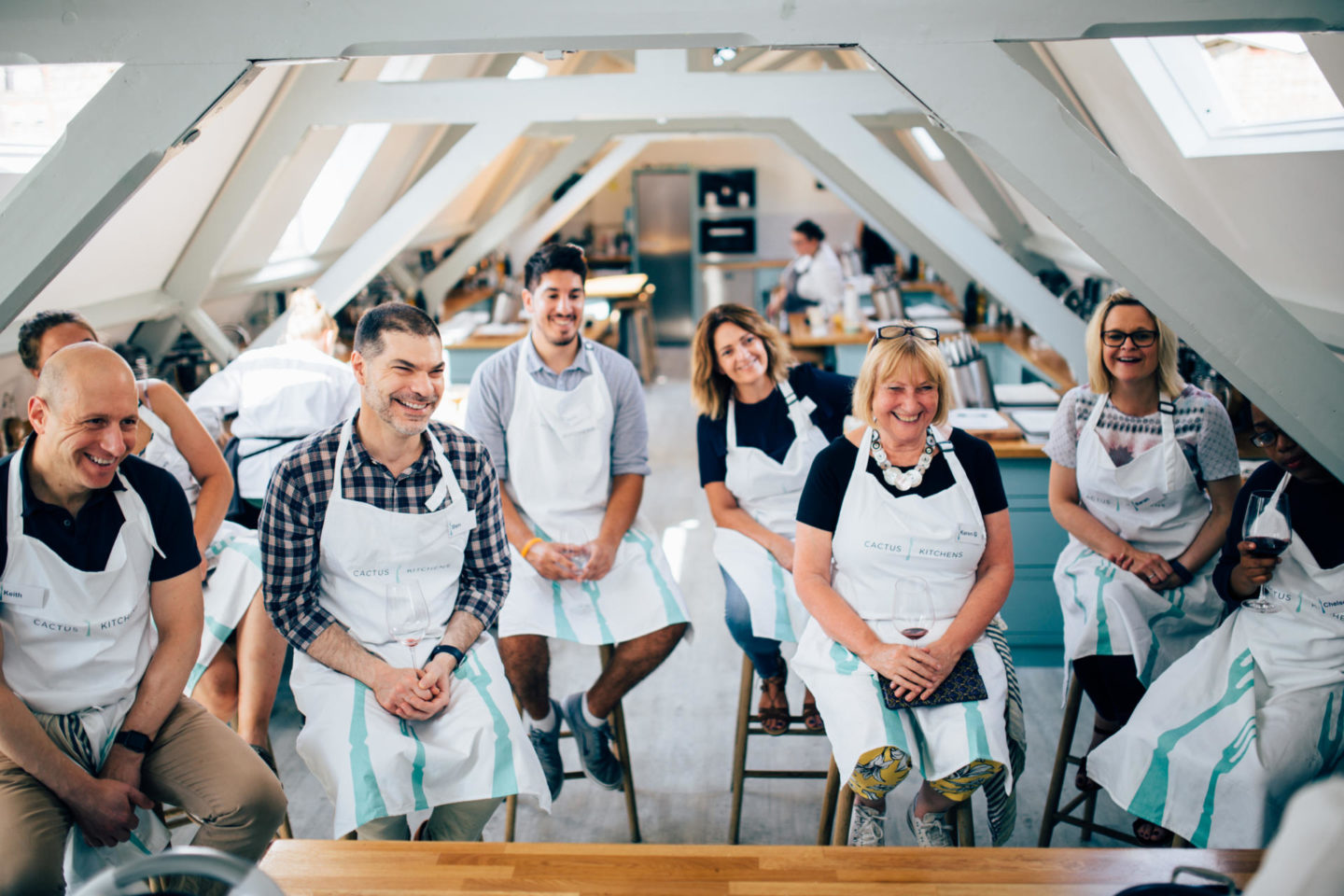 Guests at the cookery school